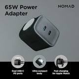 AC Adapter 3 in 1 Charging Solution - 65W Apple Watch Ultra 2 Charger Edition with Dual USB C Cable Ports, Fast Charge Ports and MFi Fast Charger,