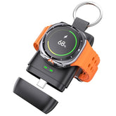 For Samsung Galaxy Watch Charger For 8/7/6/5/4/3/Ultra/Active2 - Usb-C Travel Wireless Charger,1400Mah Compact Power Bank With Keychain (Fits Galaxy Watch 8 Ultra/Classic)