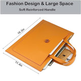 Laptop Case Sleeve 13.3-14 Inch Briefcase Waterproof Leather Tote Messenger Bag Slim Pc Carrying Case For 13.3"-14" Notebooks