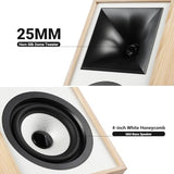 S4000 2.0 Studio Monitor Speakers,4 inch 80W Bluetooth Powered Bookshelf Speakers,XLR/6.5mm TRS/RCA Inputs, for Home Studio & Music