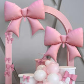 2Pcs Pink Bow Balloons Coquette Birthday Party Decorations for Women