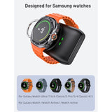 For Samsung Galaxy Watch Charger For 8/7/6/5/4/3/Ultra/Active2 - Usb-C Travel Wireless Charger,1400Mah Compact Power Bank With Keychain (Fits Galaxy Watch 8 Ultra/Classic)