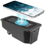 Wireless Car Charger For Volvo Xc90 Xc60 V90 V60 S90 S60 Accessories, Car Wireless Charging Pad With Qc 3.0 Usb Port (Without Light)