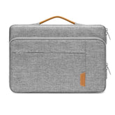 MOSISO 360 Protective Laptop Sleeve Bag Compatible with MacBook Air/Pro, 13-13.3 inch Notebook, Compatible with MacBook Pro 14 inch M4 M3 M2 M1, Side Open Bag Case with Raised Pocket&Handle&Belt, Gray