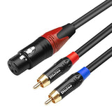 Female Xlr To Dual Rca Y Splitter Patch Cable,Unbalanced Xlr Female To 2 Rca/Phono Plug Stereo Audio Interconnect Duplicator Lead - 6.6 Feet