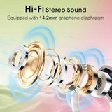 Wireless Earbuds 75Hrs Bluetooth 5.4 Headphone Sport, 2025 Bluetooth Earbuds Stereo Deep Bass Over Ear Bud With Earhooks, Enc Noise Cancelling Mic, Ipx7 Waterproof Earphone Rose Gold