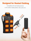 ??.????/???? ???????????????? Heated Vest Battery Pack, LED Display, Power Bank with USB/Type-C/DC 3.8 Output and LED Display, Portable Charger, Compatible with