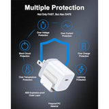 Samsung Galaxy S25 Usb C Fast Charger Block, 2Pack 20W Pd3.0 Wall Plug Charging Cube, 5V 3A Usbc Power Adapter For Samsung Galaxy A17 A16 5G, Iphone 17 Air 16 15 Pro Max, Google Pixel 10 Pro Xl