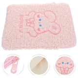Plush Cute Rabbit Laptop Sleeve Laptop Pouch Portable Lovely Cartoon Style Tablet Bag For Girls Students, 9.7-11 Inch, Pink