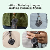 Tile - Bluetooth Tracker, Keys Finder And Item Locator For Keys, Bags And More. Phone Finder. Both Ios And Android Compatible. 1-Pack (Black)