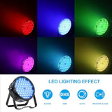 Dj Light 2 Pack, 54X3W Led Par Lights, Dmx Stage Lights Sound Activated, Strobe Wash Lighting For Wedding, Church, Party, Club, Concert And Festival Events (2)