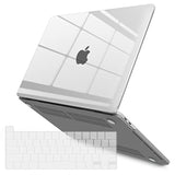 IBENZER Compatible with 2025 2024 M2 MacBook Pro 13 Inch Case 2025-2016 M1 A2338 A2289 A2251 A2159 A1989 A1706 A1708, Hard Shell Case & Keyboard Cover for Mac Pro 13, Crystal Clear, T13CYCL+1A