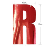 Red Happy Birthday Banner Metallic Garland 13Pcs Party Hanging Decorations