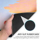 Japanese Mouse Pad,Large Gaming Mousepads For Desk, Summer Sea Wave Keyboard Pad,Non-Slip Rubber Base Mouse Mat For School,Office,Home 31.5 X 11.8 Inch