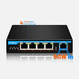 Px204 4 Port Gigabit Poe Powered Switch Extender, Ieee802.3Af/At/Bt Poe Passthrough Switch, 1 Port 90W Poe++ In, 4 Port Poe+ 30W Out Poe Repeater For Camera,Voip