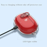 Beats Studio Buds/Studio Buds Plus Case Cover Clear 2021/2023 Men Lock Clip With Cleaner Kit, Protective Case For Women Girls Kids Clear