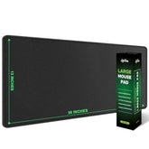 Extra Large Gaming Desk Cover - 36' X 13' Oversized Black Mouse Pad - Thick Desk Protector Mat
