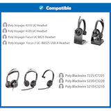 Earpads Cushion Replacement Compatible With Poly Voyager 4310 Uc/Voyager 4320 Uc/Voyager Focus Uc B825/B835/Voyager Focus 2 Uc Usb-A/Plantronics Poly Blackwire 5220/5210/5200/7225 Headsets
