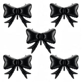 5Pcs Black Bow Balloons Retro Classic Gothic Palace Princess Wedding Decor