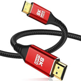 Mini Hdmi To Hdmi Cable 10Ft, High Speed 8K@60Hz 4K@120Hz Hdmi 2.1 Cord, Compa
