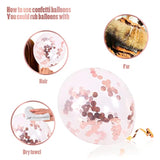 Pink White Balloons Garland Arch Kit 104 Pcs Metallic Pink Gold Confet