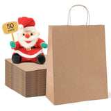 Paper Gift Bags 10X5X13, 50Pcs Brown Kraft Bags With Handles, Heavy Duty, Eco-Friendly, Perfect For Gift Giving, Christmas, Diy, Retail, Merchandise