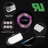 Valentine'S Day 12 Pack Pink Led Fairy Lights Battery Operated String Lights Waterproof Silver Wire 7 Feet 20 Led Firefly Starry Moon Lights For Diy Wedding Party Bedroom