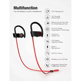 Otium Bluetooth Headphones, Wireless Earbuds Ipx7 Waterproof Sports Earphones With Mic Hd Stereo Sweatproof In-Ear Earbuds Gym Running Workout 15 Hour Battery Sound Isolation Headsets
