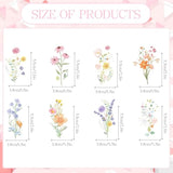 40pcs Wildflower Cupcake Toppers for Baby Shower & Birthday Cake Decorations