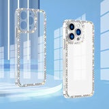 Compatible With Iphone 11 Clear Case Bling Diamond Rhinestone Cute For Girls Women Girly Case Glitter Shiny Sparkle Bumper Design Soft Silicone Luxury Fashion Protective 3D Phone Case