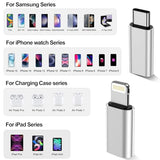 ?2*Lightning Female to USB C Male Charger Converter&?2*Type C Female to Lightning Male Adapter? for iPhone 15 Pro Max Plus/14 13 12,,iPad