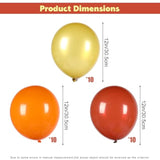 30 Pcs Fall Balloons 12 Inch Orange Gold Burgundy Latex Thanksgiving Party Decor