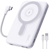 2025 Updated M3 Ultra Slim 0.4'' Wireless Power Bank, 12800Mah Magnetic Portable Charger With Built In Cable And Strap, Led Battery Pack Travel Essentials For Iphone 16/15/14/13/12/Pro/Pro Max Andriod