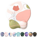 Mouse Pad With Wrist Rest, Comfortable Computer Mousepad With Gel Wrist Support Smooth And Non-Slip Pu Base For Pain Relief, Laptop, Office & Home (Rose)