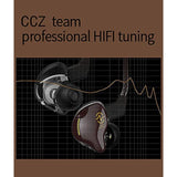 Ccz In Ear Monitor Wired Earbud In Ear Headphones,1Dd Hifi Bass Immersive Sound Earphones, For Drummer Musicians Singer Stage Earbuds, Patented Ear Tips Headset, Coffee Bean(Brown No Mic)