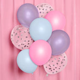 Pink, Purple, Blue, Clear, Pastel Latex Balloons - 24 Pk, 12" | Girls Sleepover Birthday Decorations, Kids Slumber Party Decor, Rainbow Bachelorette Supplies, Cute Party Favor
