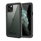For Iphone 11 Pro Case, Ip68 Waterproof Dustproof Case With Built-In Screen Protector, Heavy Duty Full Body Protective Clear Back Phone Cover For Iphone 11 Pro (Black)