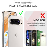 For Google Pixel 10 Pro Xl Case, Compatible With Magsafe, Military-Grade Protection, Yellowing Resistant, Scratch-Resistant Back, Shockproof Phone Case For Pixel 10 Pro Xl, Clear