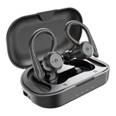 Bluetooth Headphones True Wireless Earbuds With Charging Case Ipx7 Waterproof Stereo Sound Earphones Builtin Mic Inear Headsets For Sport Running Black