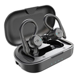 Bluetooth Headphones True Wireless Earbuds With Charging Case Ipx7 Waterproof Stereo Sound Earphones Builtin Mic Inear Headsets For Sport Running Black