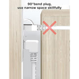 Right Angle Ethernet Extension Cable Upangle 1.5Ft-White, 90 Degree Cat6 Ether