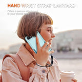 Mint Green Heavy Duty Shockproof Phone Case for iPhone 16e and iPhone 17e with Screen Protector and Wrist Lanyard Strap