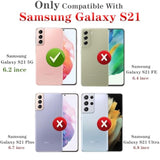 For Galaxy S21 Case With Screen Protection: Heavy Duty Protective Shockproof And Scratch Proof Cell Phone Case For Samsung Galaxy S21-Black