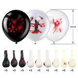 45pcs Halloween Balloons 12 Inch Bloody Handprint Footprint Zombie Latex Party Decor
