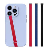 3-Pack Reusable Silicone Phone Grip Strap Wireless Charging Compatible Black, Blue, Red