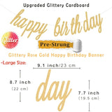 17pcs Sage Green Gold Birthday Set - Banner, Pom Poms, Swirls & Garland Decor