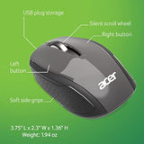 Rf Wireless Mouse (Gray/Black), Works With Chromebook, With Usb Plug And Play For Right/Left Handed Users (For Chromebooks, Windows Pc & Mac)