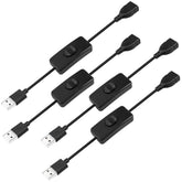Usb Extension Cable 4 Pcs 5V Male To Female Extender With Switch Suitable For