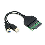 cablecc 1set USB 3.0 to SATA 22Pin & SATA to Micro SATA Adapter for 1.8" 2.5"