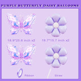 Giant Purple Butterfly Balloon Set for Spring Forest Birthday and Baby Shower Decor